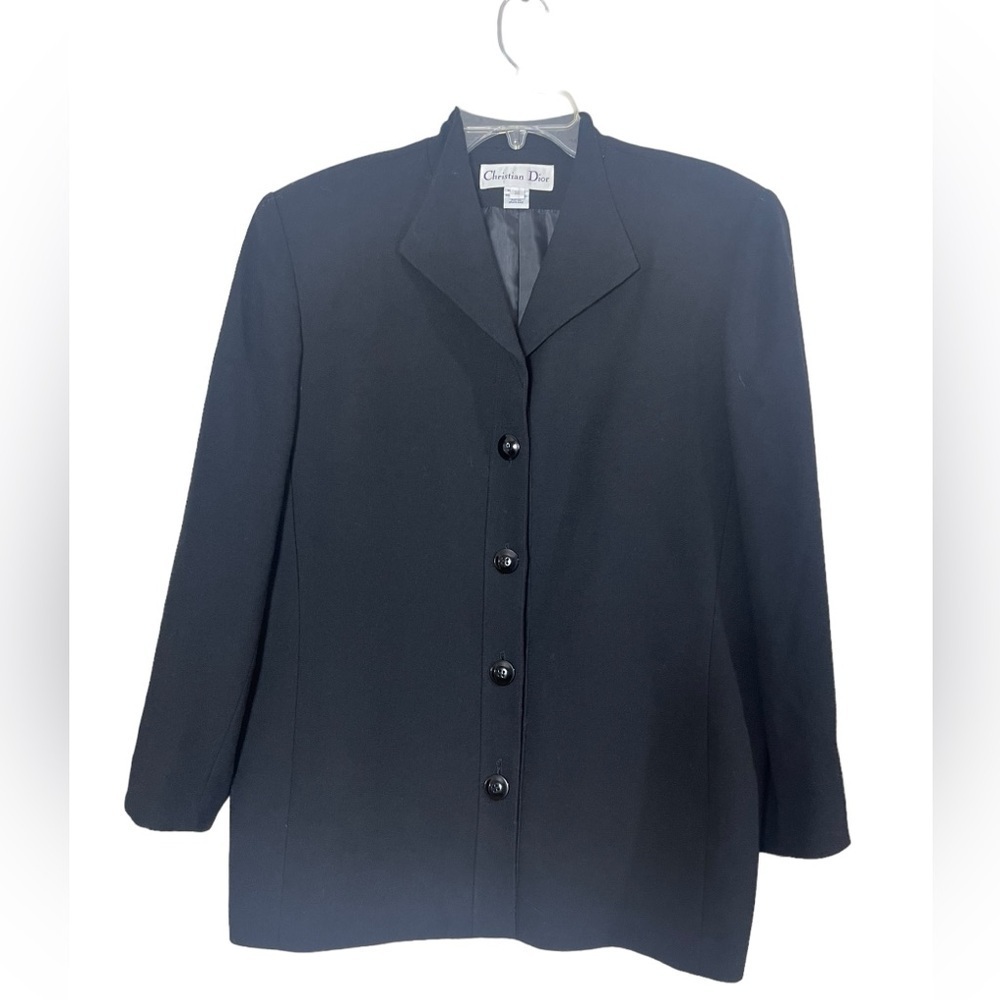 Christian Dior Black Wool jacket. Size 16 GUC - Picture 1 of 11